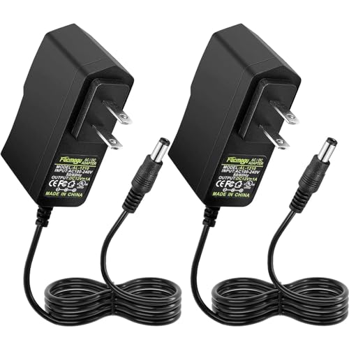 Facmogu 2 Pack 12V 1A Power Supply, AC Adapter 100~240V 50-60hz to 12 Volt - size: 12V 1A - 2 Pack