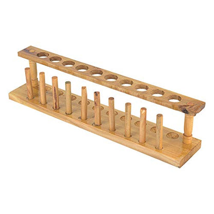 Test Tube Rack, Test Tubes with Rack Wooden Test Tube Stand, Lab Test Tube Stand for Home Lab Chemical Lovers Laboratory (6-Hole Wooden Test Tube Rack) (8-Hole Wooden Test Tube Rack) (10-Hole
