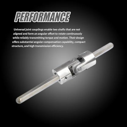 BORDSTRACT 8mm to 8mm Universal Joint Coupling, D16 L42 - size: D16-L42-H8, style: No Keyway