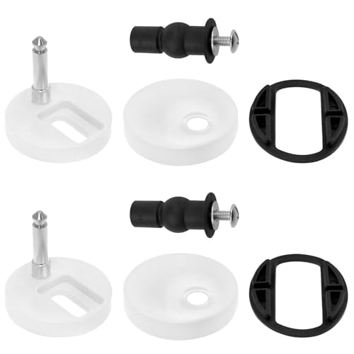 2 Sets Toilet Seat Hinges, Top Fix Hardware for 14 to 19 mm Holes - size: 46mm/1.81inch