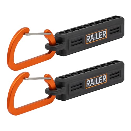 Portable 10-Hole Bit Storage Organizer with Carabiner Clip for Tool Kits - color: Black