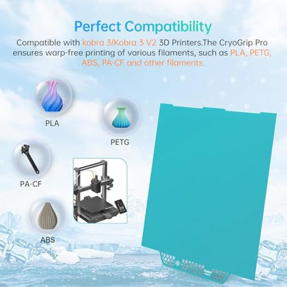 BIQU CryoGrip Pro Glacier for Kobra 3 Combo/Kobra 3 V2 3D Printer - color: Glacier, size: Kobra 3