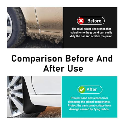 2 PCS Car Mud Flaps, Splash-Proof Mud Splash Guards Tire Protector, Front and Rear Mudguard Replacement, Universal for Most SUVs (Black# M) - color: Black #M