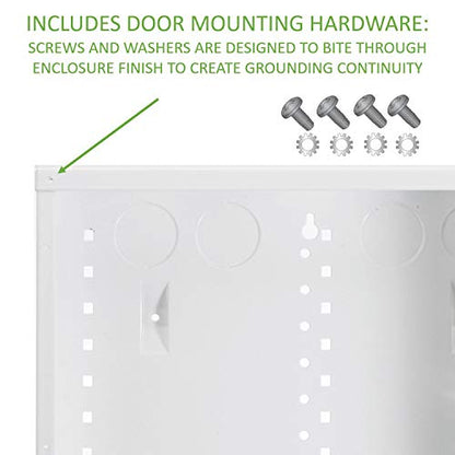 On-Q 42" Structured Media Enclosure with Hinged Cover Lock, 20 Gauge CRS, Versatile Mounting - size: 42 inch