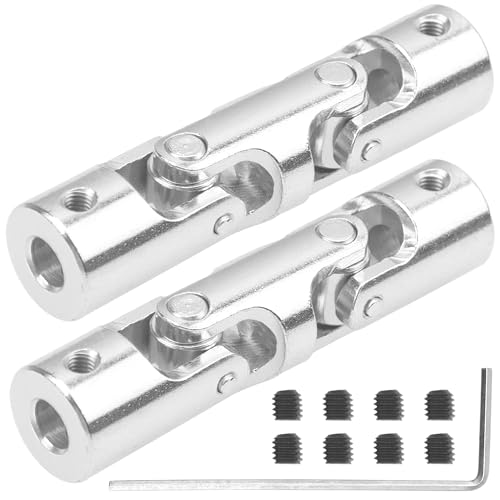 2Pcs Vgoohobby 4mm/5mm/6mm RC Boat Shaft Coupler 3 Section U Joint Coupling for RC Car Boat Robotics DIY (5mm to 5mm) - size: 5mm-5mm