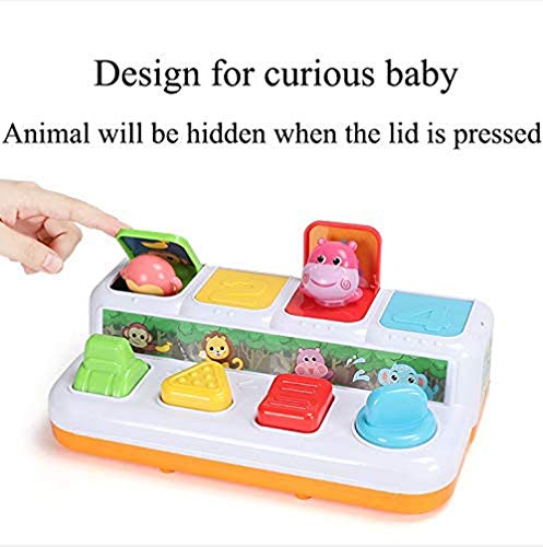 Animal Park Interactive Pop Up Music Toy,Up- Early Education Activity Center Toy, Ages 7 8 9 10 11 12 Months and up Infant Toddlers Toys.
