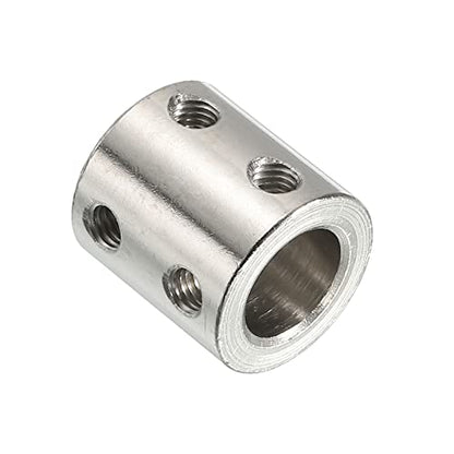 PATIKIL Shaft Coupler Connector L22 x D20 8mm to 12mm Bore Rigid Coupling Stainless Steel Shaft Joint w Screw,Wrench for 3D Printers Silver 2Pack - size: 8mm to 12mm