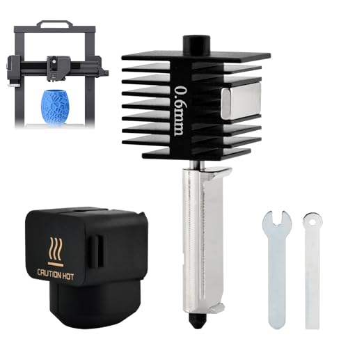 for Bamboo Lab A1/A1 Mini 0.6mm Hotend,3D Printer Accessories Heating Block Replacement High Temp&Fast Speed Hardened Steel Nozzle,Assembled Extruder Hot End Kit with Silicone Sock