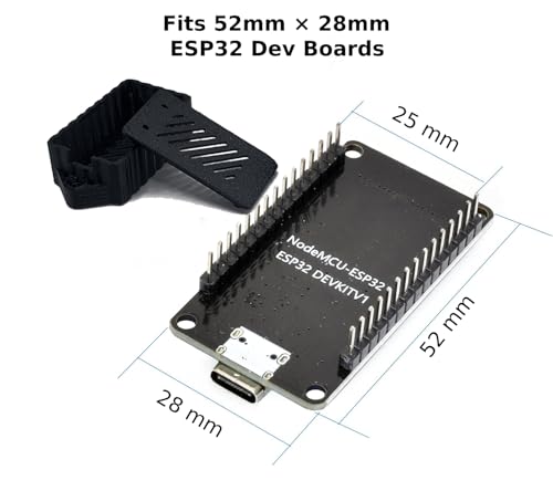 Premium ESP32 Computer Case, 2-Pack, Inject Molded, Passthrough (Black)