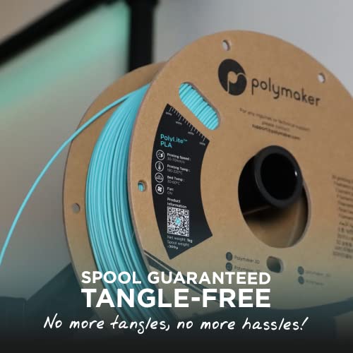 Polymaker PLA Filament, White 3D Printing PLA Filament 1.75mm 3kg - PolyLite 3D Printer PLA Filament, Dimensional Accuracy +/- 0.03mm, Compatible with Most 3D Printer, White - color: 315 - 1.75mm White (Hex Code: #Ddd7d3), size: 1.75 Millimeters