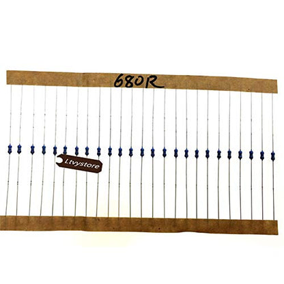 2425pcs 97 Values 1 ohm - 1M ohm 1/8W Metal Film Resistors Assortment Kit Assorted Set