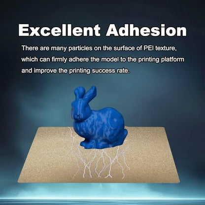 235x235mm Gold PEI Printing Bed for Adventurer AD5X/5M/5M Pro, Double-Sided Textured Flexible Heated Spring Steel Build Plate for Adventurer AD5X/5M/5M Pro 3D Printer - size: 235x235mm(5M)