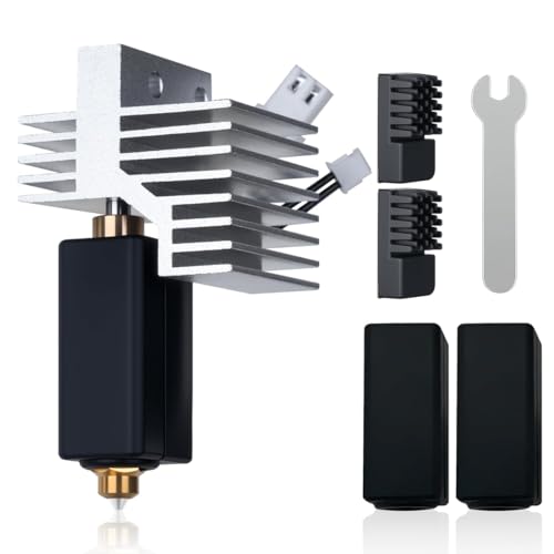 Upgrade Centauri Carbon Ceramic Hotend,High Temp Extruder Print Head Replacement with 0.4mm Brass-Hardened Steel Nozzle and Silicone Cover Compatible with ELEGOO Centauri Carbon 3D Printer - size: 1PCS