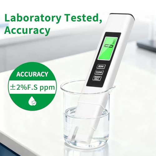 New 4 in 1 TDS Meter, TDS Meter Digital Water Tester, Accurate and Reliable, Water Tester,TDS EC and Temperature (° C/° F) Meter, 0-9990ppm,Used for Drinking Water and RO/DI Systems