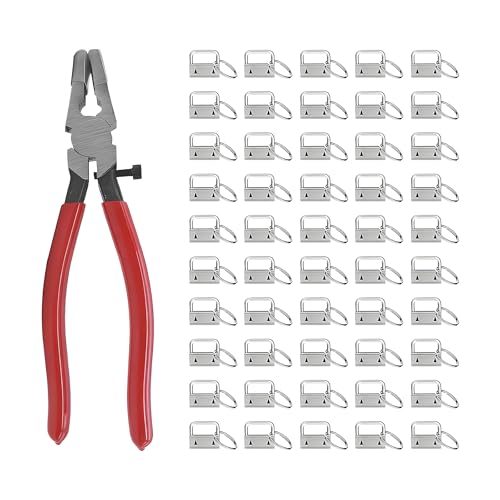 51 Pack Car Key Fob Hardware Tool Kit with Rubber-Tip Pliers