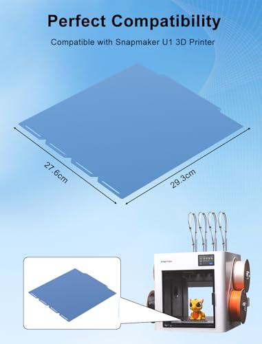 Low-Temp Build Plate 276x293mm Compatible with Snapmaker U1 3D Printer - size: 276x293mm