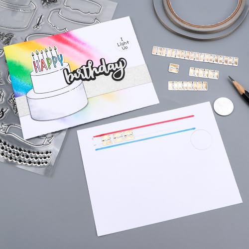 60 Pcs LED Circuit Stickers Light Craft Kit for Making Light-Up Cards Projects, with 1 Roll Conductive Tape 3 Sheets Adhesive Foam Strips, Add Lights to Special Cards, Rainbow Blink & White Color - color: 60 Led + 1 Conductive Tape + 3 Foam Stickers C