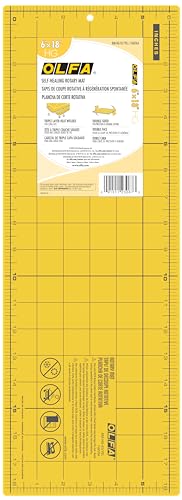 OLFA 6x18" Self-Healing Double-Sided Rotary Mat (RM-HG-01/YEL) - Yellow