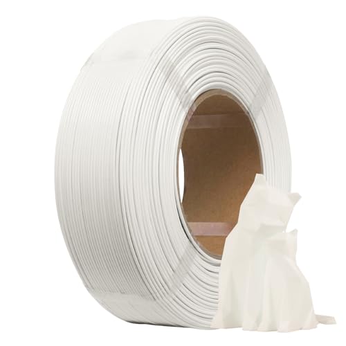 eSUN PLA+ Refilament 1.75mm, 3D Printer Refill PLA Plus, Dimensional Accuracy +/- 0.03mm, 1KG Spoolless 3D Printing Filament for 3D Printers, White - color: White-tz, size: PLA+ Refilament 1.75mm 1KG