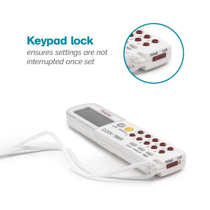 Polder Combination Clock, Timer and Stopwatch with Large, Easy-to-Read Digital Display, White
