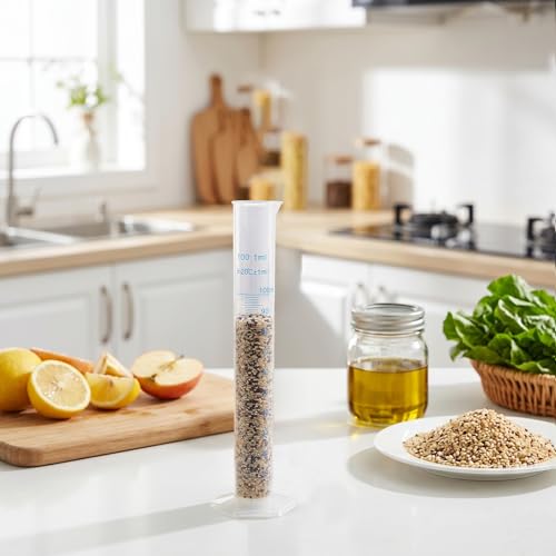 3 Pcs 100ml Plastic Graduated Cylinder Set Transparent Plastic Graduated Cylinder Bule Measuring Lines Graduateds Cylinders