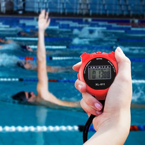 Kanayu 28 Pack Digital Sports Stopwatch with Date Alarm Lanyard