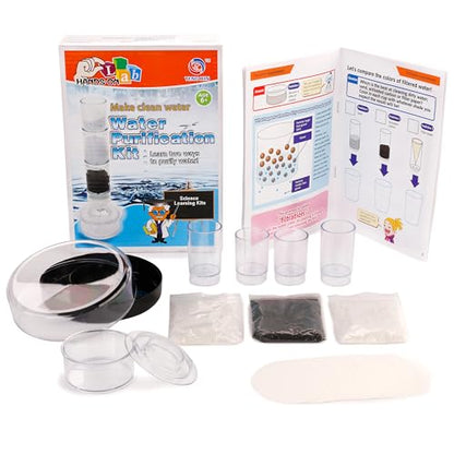 AmScope M30-ABS-KT2-W-KVB1 1200X White Metal Arm Starter Microscope Kit - style: D) Kit + Water PurificationKit