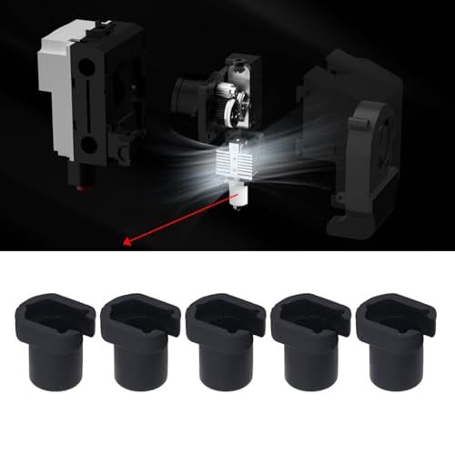 3D Printer Hotend Silicone Sock, 5 Pcs Heat Insulation Heater Block Silicone Cover, 3D Printer Accessories for X Max3, X Plus3, X Smart3, Secure Installation