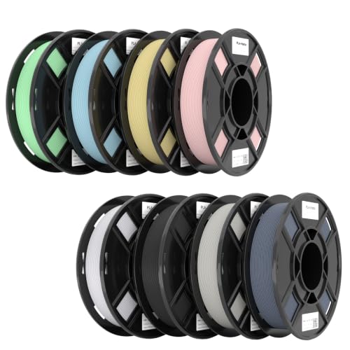 eSUN Matte PLA 3D Printer Filament 1.75mm PLA 2KG Bundle Multicolor - color: Matte Multicolor 0.25kg*8, size: 2 KG