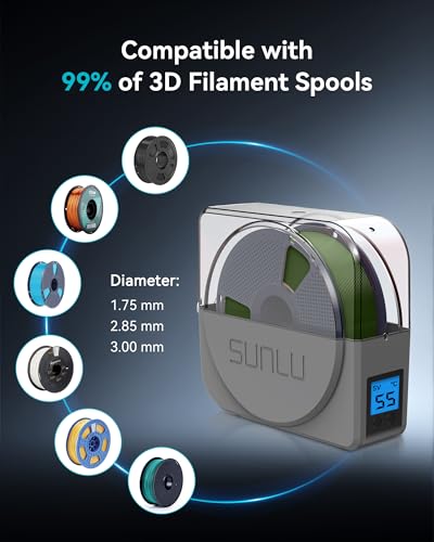SUNLU 3D Printer Filament Dryer Boxer S1 Plus, Grey - color: Grey