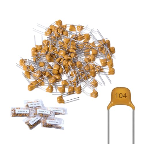 Chanzon 600pcs 30 Values Ceramic Capacitor Kit 10pF-10uF 50V ±10%