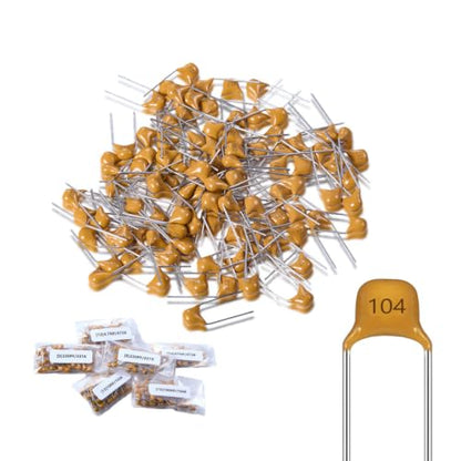 Chanzon 600pcs 30 Values Ceramic Capacitor Kit 10pF-10uF 50V ±10%