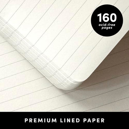 PAPERAGE Lined Journal Notebook, Hardcover Journal for Women & Men, 160 Pages, (5.6 in x 8 in), College Ruled Journaling Notebook for Work, School Supplies & Note Taking, (Marigold) - color: Marigold, style: A. Lined
