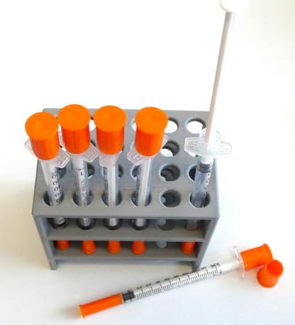 Syringe Rack, Plastic Stand, Syringe Holder, Organizer (1ml 4x6 D8mm) - size: 1ml 4x6 D8mm