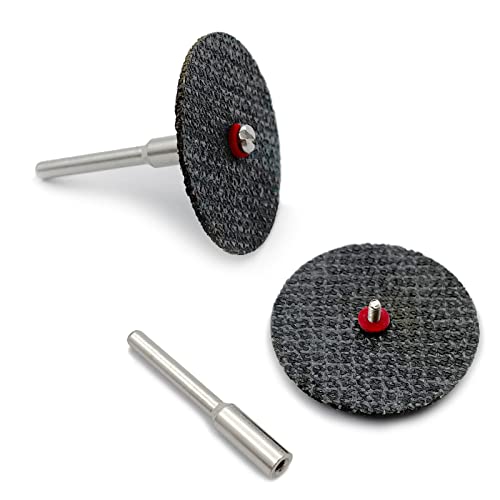 50pcs Rotary Tool Cut Off Wheels 1-1/4'' Fiberglass Reinforced Cutting Wheel Discs with 4Pcs Mandrels Rotary Tool Accessories for Cutting Metal, Wood, Stone - style: 1-1/4''