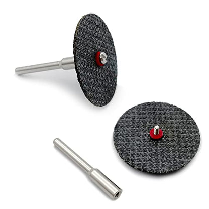 50pcs Rotary Tool Cut Off Wheels 1-1/4'' Fiberglass Reinforced Cutting Wheel Discs with 4Pcs Mandrels Rotary Tool Accessories for Cutting Metal, Wood, Stone - style: 1-1/4''