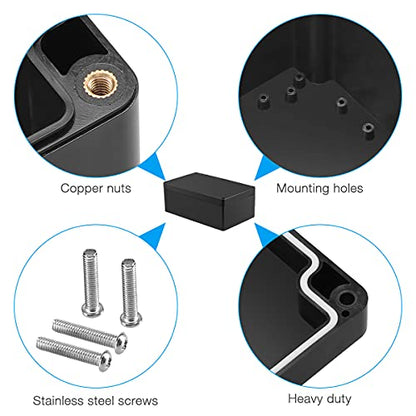 2 Pack IP65 Electronic Project Box Plastic ABS Waterproof Black Junction Box Enclosure with Fixed Ear 3.95" x 2.7" x 2" - size: 3.95" x 2.7" x 2"