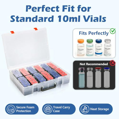 120 Slots Peptide Storage Box Bulk 10ml Plastic Peptide Case - color: Transparent, size: 10ml 120 Slots
