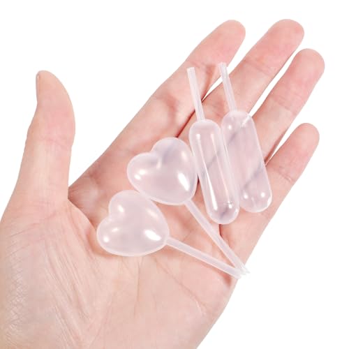 100Pcs Pipettes for Flan Candy, 4ML Cupcakes Disposable Plastic Transfer Pipettes Liquid Dropper Mini Pipette for Chocolate Ice Cream Strawberries