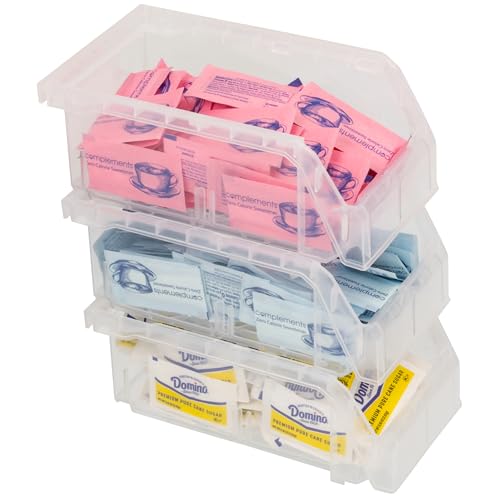 ReadySpace Small Stackable Plastic Storage Bins, 12-Pack, Clear - color: Clear, size: Small, 12-Pack