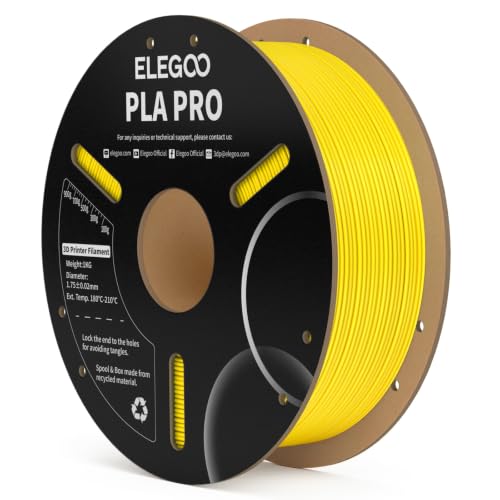 ELEGOO PLA 3D Printer Filament 1.75mm Yellow PRO 1KG - color: 01-yellow, size: 1kg