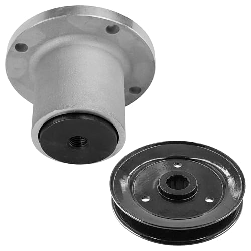 Caltric 54in Deck Spindle and Pulley Compatible with Hustler FasTrak SD / Z4 / Trimstar/FasTrak/Super Mini Z HT/Mini Z 783506 786889