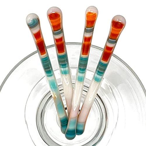 studioTica Handmade Glass Swizzle Sticks: Southwest, Set of 4 - color: Southwest