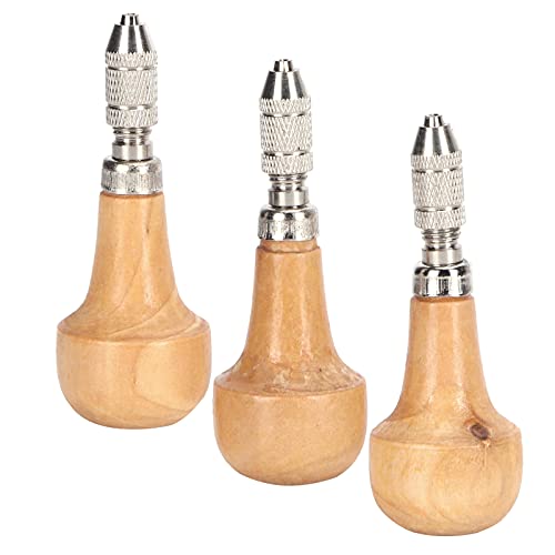Yctze 3-Piece Pin Vise Graver Type Chuck Set, SingleEnd Lock Nozzle for Gold Jewelry Making, Wood Beading, and Micro Engraving Tool
