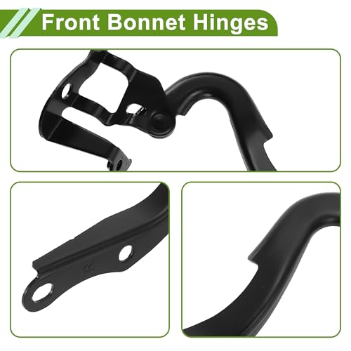 No.5341052240/5342052240 Hood Hinges for Toyota Yaris 2007-2016 Black Front Driver and Passenger Side Front Bonnet Bracket Iron 1 Pair