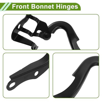 No.5341052240/5342052240 Hood Hinges for Toyota Yaris 2007-2016 Black Front Driver and Passenger Side Front Bonnet Bracket Iron 1 Pair