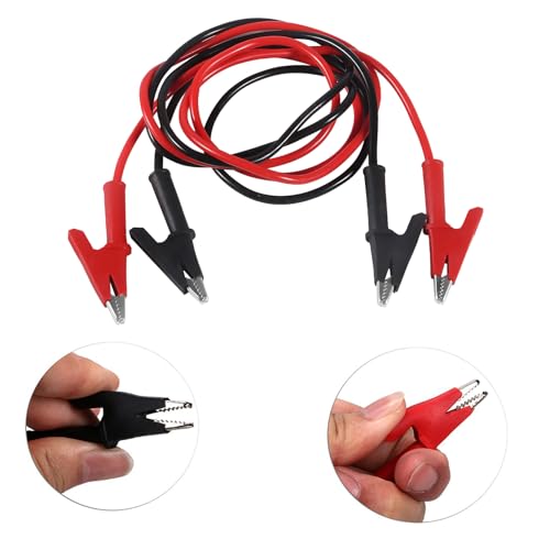 4pcs Alligator Clips Test Leads Set Dual Ended 15A Test Lead Wire Cable with Insulators Clips with Protective Jack Copper Clamps for Electrical Testing 3.3 ft/1m… - color: 4pcs Alligator Clips to Alligator Clips