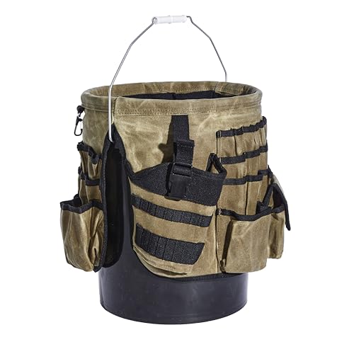 Readywares Tool Bucket Organizer | Waxed Canvas 5 Gallon Bucket Organizer