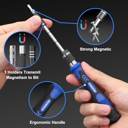 STREBITO Electronics Precision Screwdriver Sets 142-Piece with 120 Bits - color: Blue