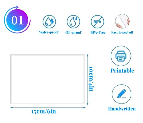 100 4" x 6" Organizing Labels for Storage Bins White Blank Large Label - size: Storage Bins Labels 100pcs (4" x 6")